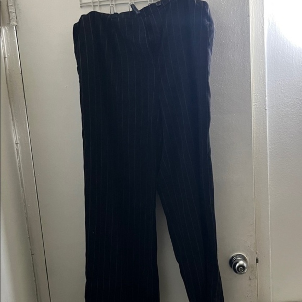 H&M Women's Black Pinstripe Flare Pants - Picture 1 of 1